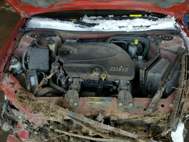 2G1WT55N489134233 - 2008 CHEVROLET IMPALA LT RED photo 7