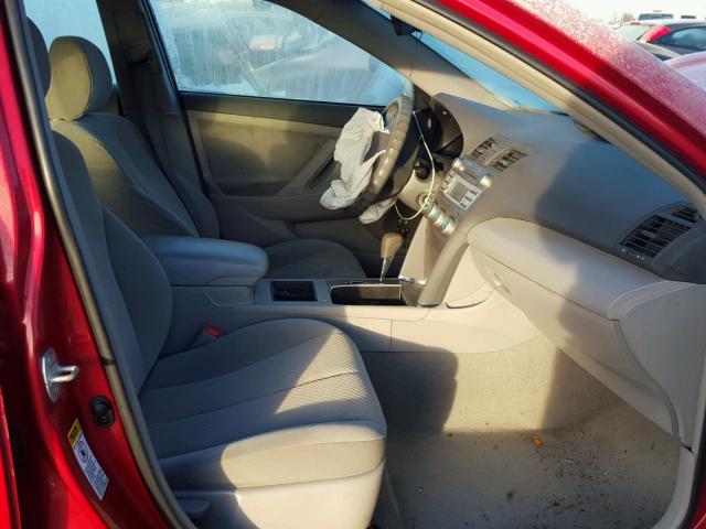 4T4BE46K59R077013 - 2009 TOYOTA CAMRY BASE RED photo 5