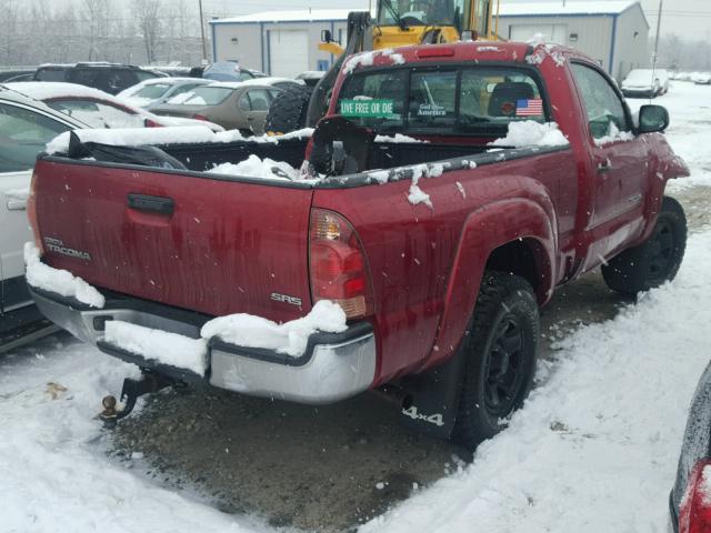 5TEPX42N86Z168388 - 2006 TOYOTA TACOMA RED photo 4