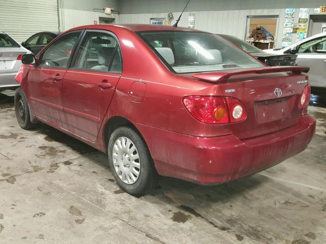 1NXBR32E54Z220690 - 2004 TOYOTA COROLLA LE 橙色 照片 3