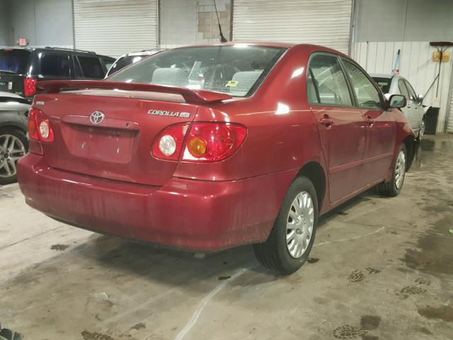 1NXBR32E54Z220690 - 2004 TOYOTA COROLLA LE 橙色 照片 4