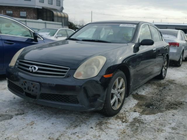 JNKCV51F46M606707 - 2006 INFINITI G35 BLACK photo 2