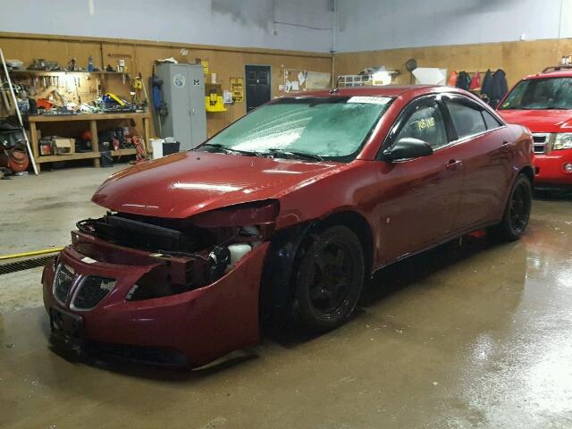 1G2ZG57B684255901 - 2008 PONTIAC G6 BASE RED photo 2