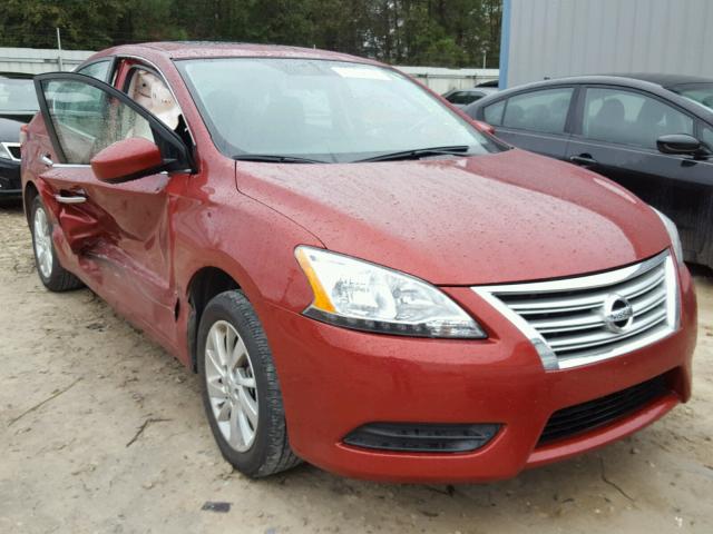 3N1AB7AP9FY311415 - 2015 NISSAN SENTRA S RED photo 1