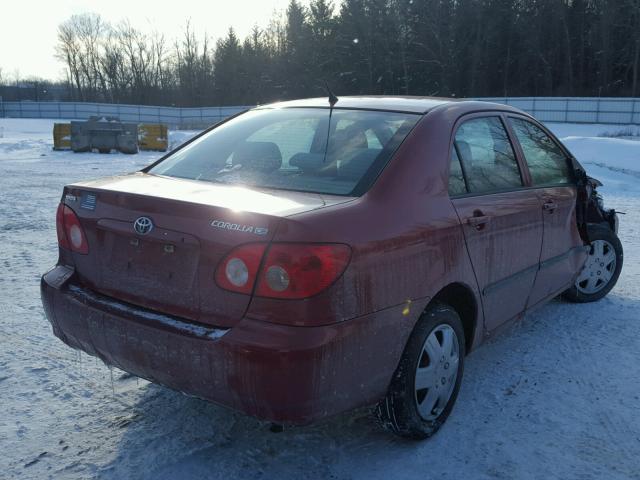 JTDBR32E160088428 - 2006 TOYOTA COROLLA CE RED photo 4