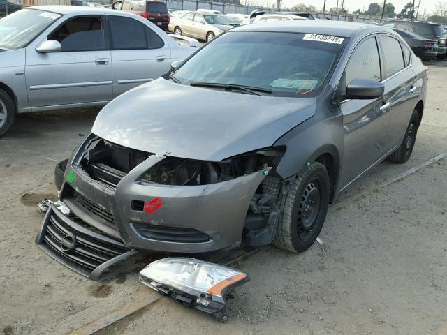 3N1AB7AP0FY233543 - 2015 NISSAN SENTRA S GRAY photo 2