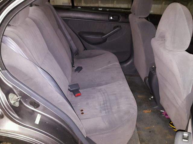 1HGES16554L012305 - 2004 HONDA CIVIC LX GRAY photo 6