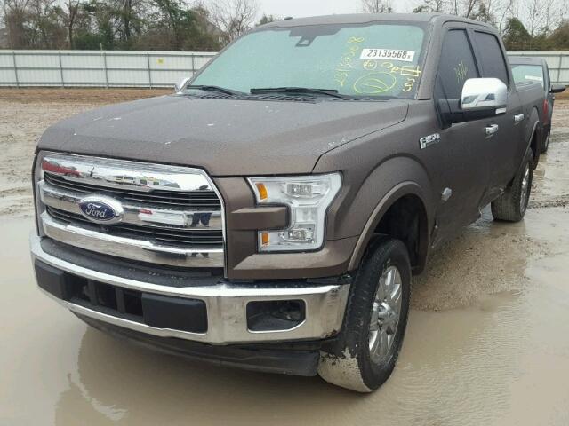 1FTEW1EFXFFA86995 - 2015 FORD F150 SUPER BROWN photo 2