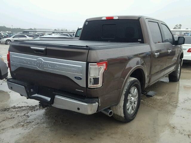 1FTEW1EFXFFA86995 - 2015 FORD F150 SUPER BROWN photo 4