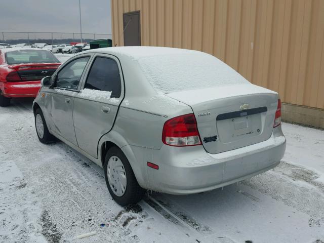 KL1TD52684B165800 - 2004 CHEVROLET AVEO SILVER photo 3