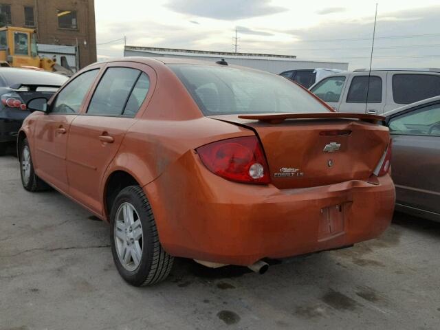 1G1AL52F557597129 - 2005 CHEVROLET COBALT LS ORANGE photo 3