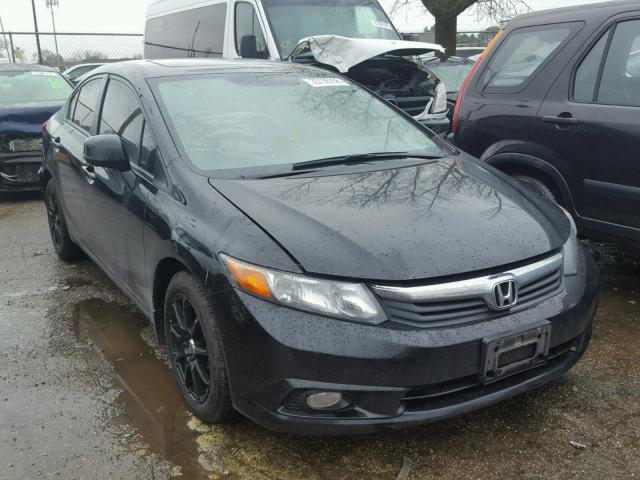 19XFB2F91CE026298 - 2012 HONDA CIVIC EXL BLACK photo 1