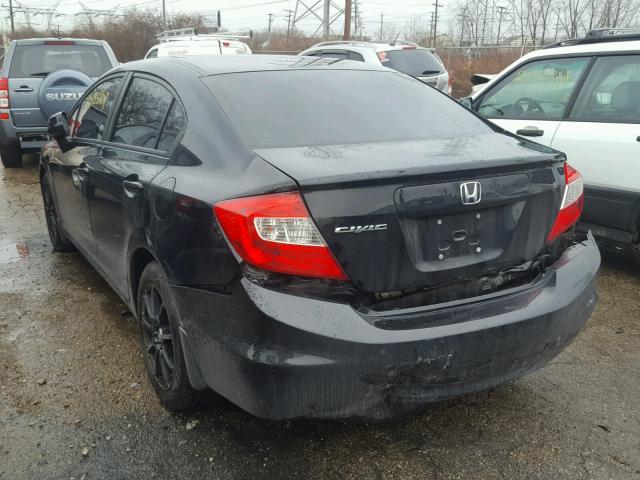 19XFB2F91CE026298 - 2012 HONDA CIVIC EXL BLACK photo 3