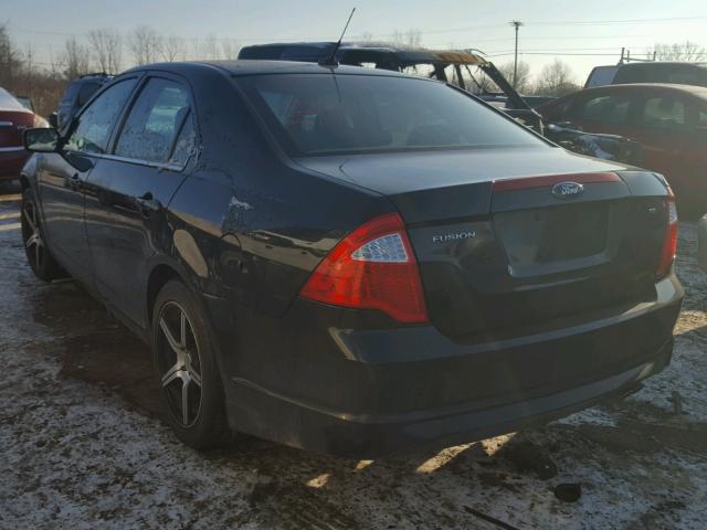 3FAHP0HA5AR232449 - 2010 FORD FUSION SE BLACK photo 3