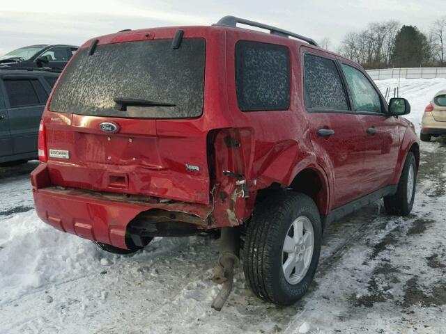 1FMCU9DG6AKD09342 - 2010 FORD ESCAPE XLT RED photo 4