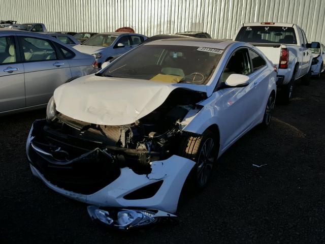 KMHDH6AE4DU007809 - 2013 HYUNDAI ELANTRA CO WHITE photo 2