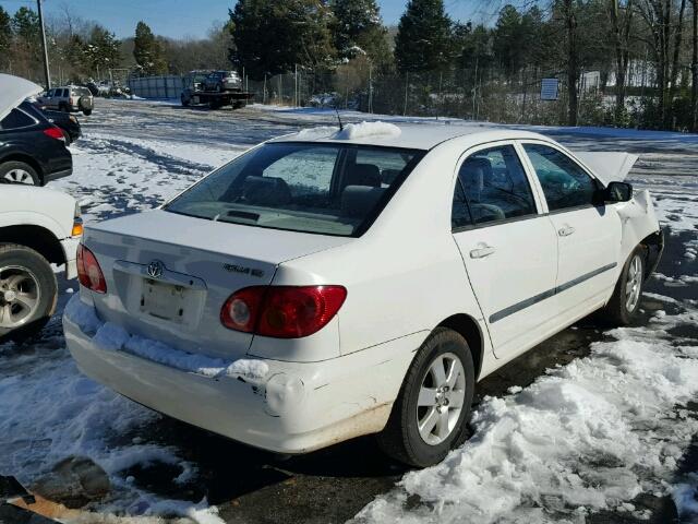 JTDBR32E142044222 - 2004 TOYOTA COROLLA CE WHITE photo 4