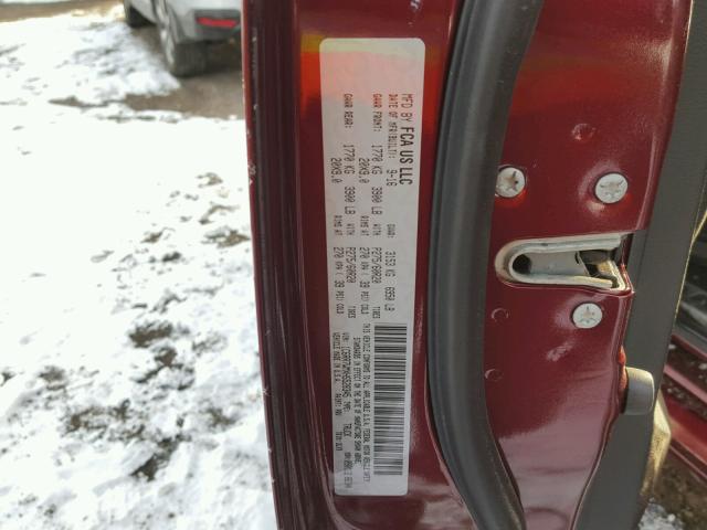 1C6RR7WMXHS528345 - 2017 RAM 1500 LONGH MAROON photo 10