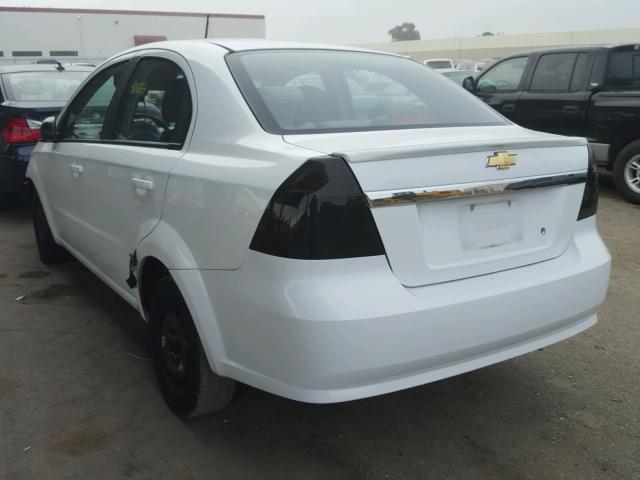 KL1TD5DE8BB197356 - 2011 CHEVROLET AVEO LS WHITE photo 3