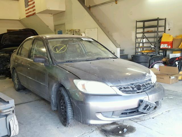 2HGES15555H619384 - 2005 HONDA CIVIC LX GRAY photo 1