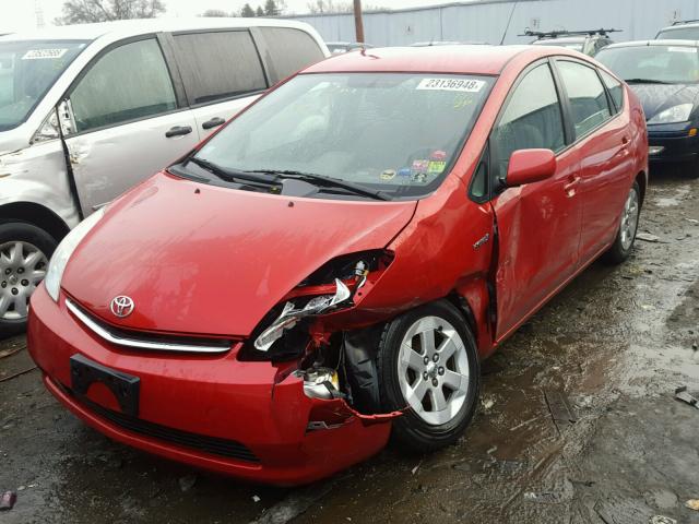 JTDKB20U397880889 - 2009 TOYOTA PRIUS RED photo 2