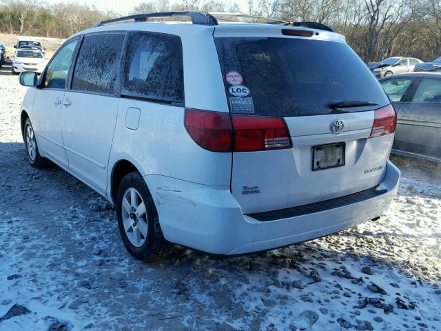 5TDZA22C54S159476 - 2004 TOYOTA SIENNA XLE WHITE photo 3