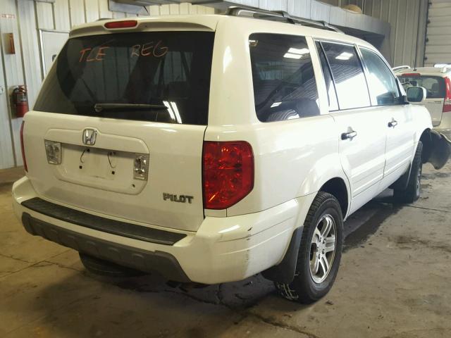 2HKYF18623H552798 - 2003 HONDA PILOT EXL WHITE photo 4