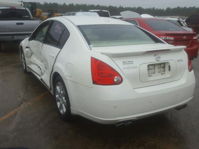 1N4BA41E28C836741 - 2008 NISSAN MAXIMA SE WHITE photo 3