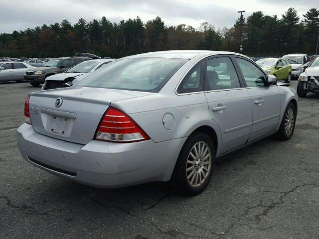 1MEFM42185G624220 - 2005 MERCURY MONTEGO PR SILVER photo 4