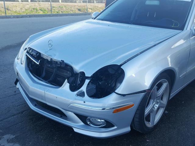 WDBUF56X19B387076 - 2009 MERCEDES-BENZ E 350 SILVER photo 9