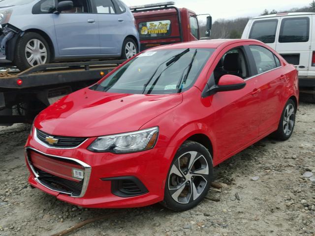 1G1JF5SB6H4127301 - 2017 CHEVROLET SONIC PREM RED photo 2