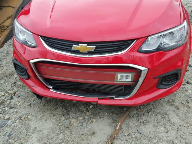 1G1JF5SB6H4127301 - 2017 CHEVROLET SONIC PREM RED photo 9