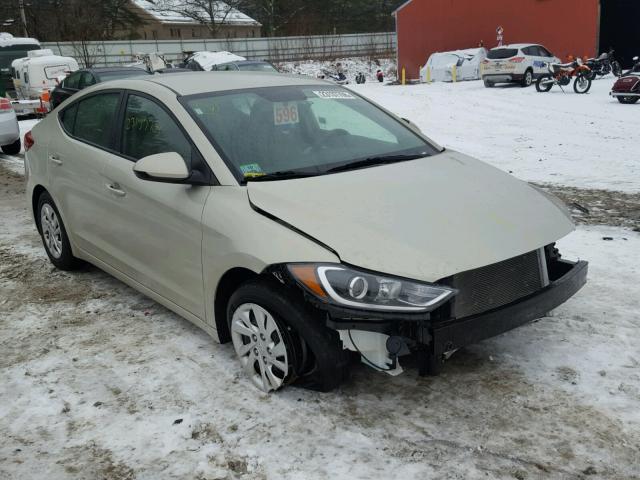 KMHD74LF9HU072092 - 2017 HYUNDAI ELANTRA SE BEIGE photo 1