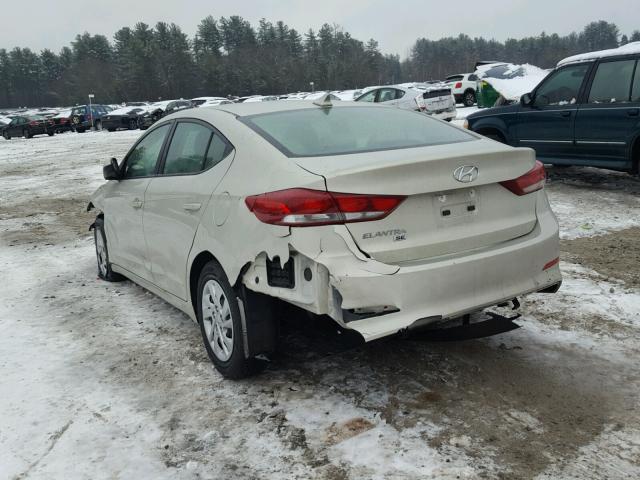 KMHD74LF9HU072092 - 2017 HYUNDAI ELANTRA SE BEIGE photo 3