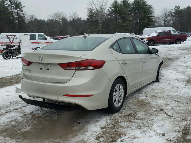 KMHD74LF9HU072092 - 2017 HYUNDAI ELANTRA SE BEIGE photo 4