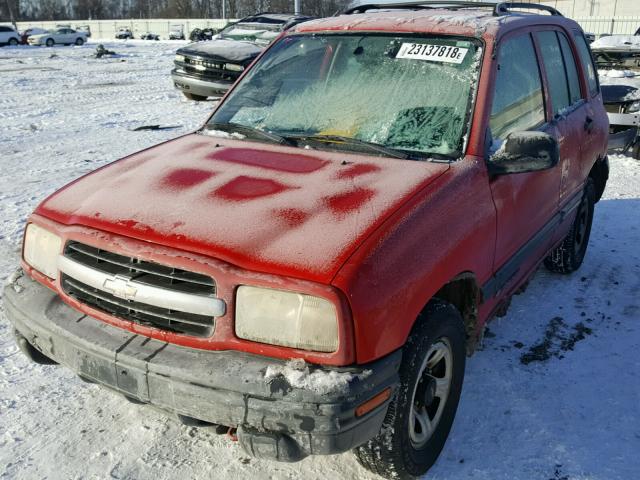 2CNBJ13C816900621 - 2001 CHEVROLET TRACKER RED photo 2