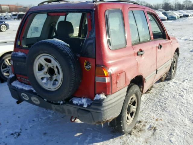 2CNBJ13C816900621 - 2001 CHEVROLET TRACKER RED photo 4