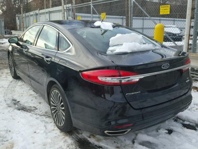 3FA6P0H96HR122727 - 2017 FORD FUSION SE BLACK photo 3