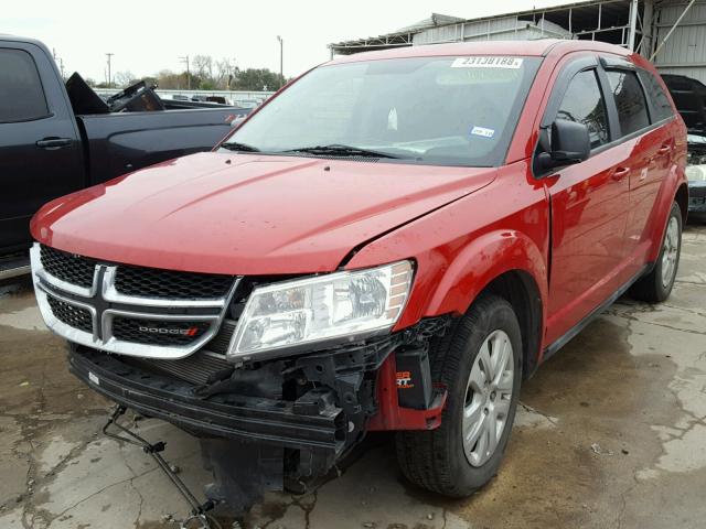 3C4PDCAB9ET166564 - 2014 DODGE JOURNEY SE RED photo 2