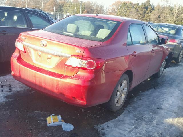 5YFBU4EE5DP099516 - 2013 TOYOTA COROLLA BA RED photo 4