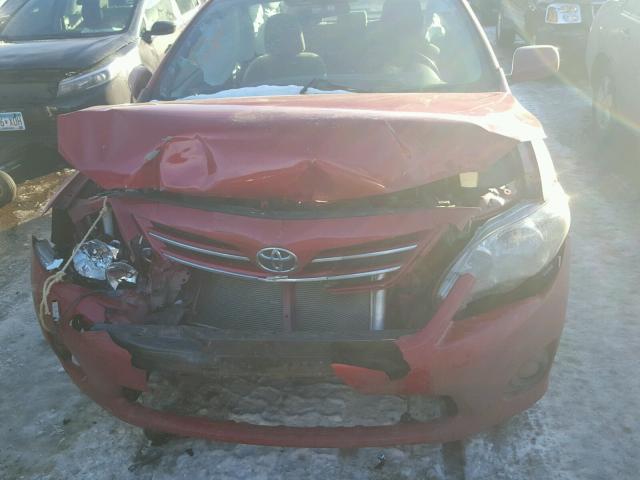 5YFBU4EE5DP099516 - 2013 TOYOTA COROLLA BA RED photo 9