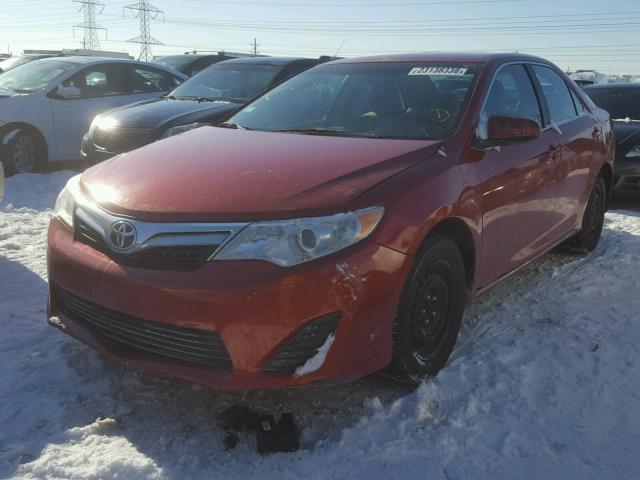 4T4BF1FK3CR201217 - 2012 TOYOTA CAMRY BASE RED photo 2