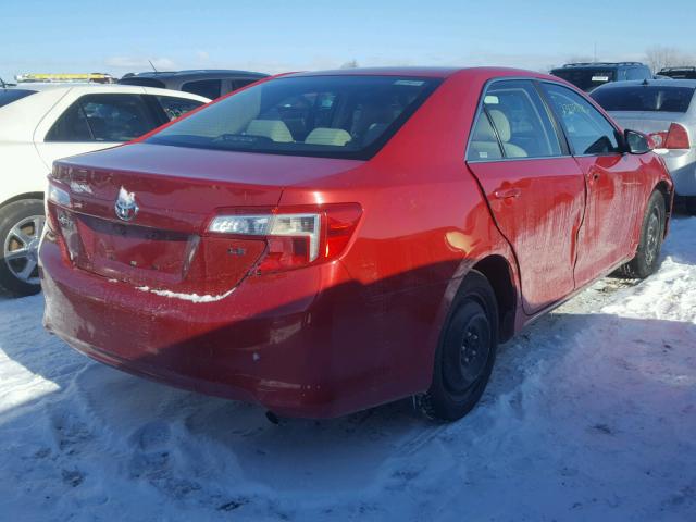 4T4BF1FK3CR201217 - 2012 TOYOTA CAMRY BASE RED photo 4