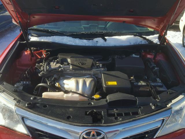 4T4BF1FK3CR201217 - 2012 TOYOTA CAMRY BASE RED photo 7