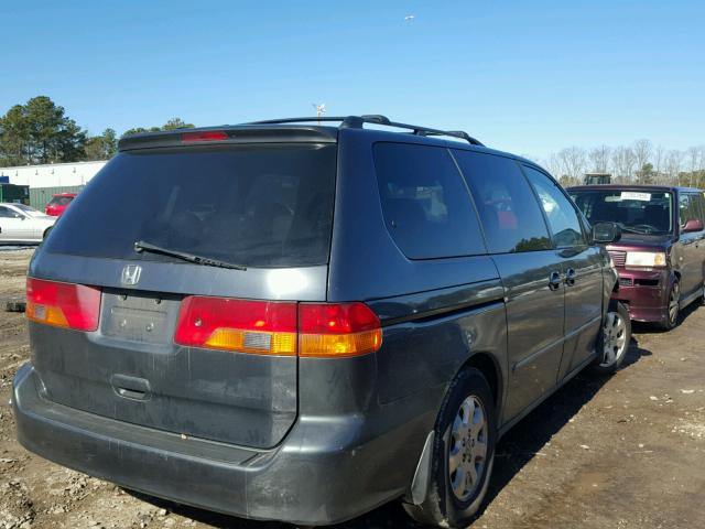 5FNRL180X4B015640 - 2004 HONDA ODYSSEY EX GRAY photo 4