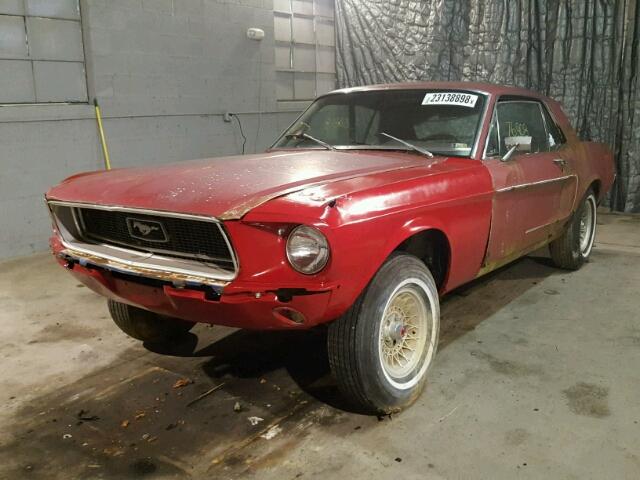 8T01C194179 - 1968 FORD MUSTANG RED photo 2