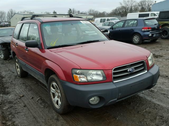 JF1SG63695H753497 - 2005 SUBARU FORESTER 2 RED photo 1