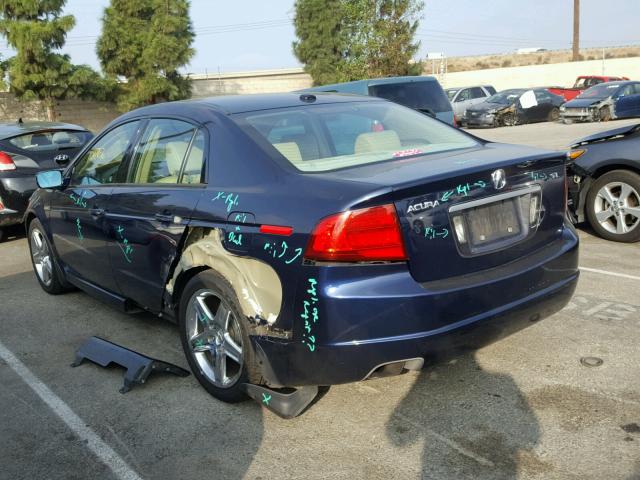 19UUA66226A062742 - 2006 ACURA 3.2TL BLUE photo 3