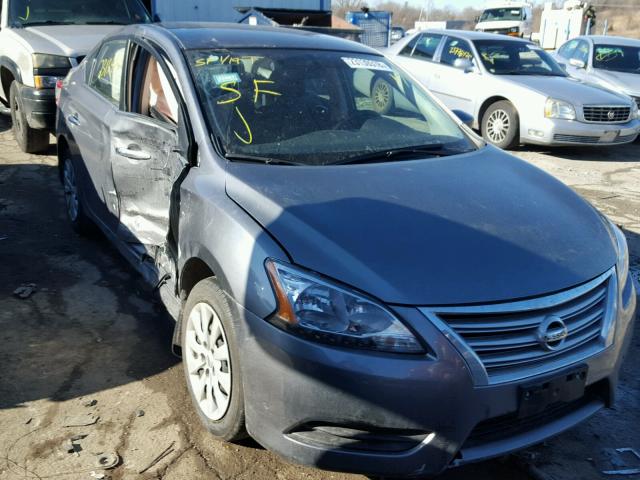 3N1AB7AP6FY230856 - 2015 NISSAN SENTRA S GRAY photo 1