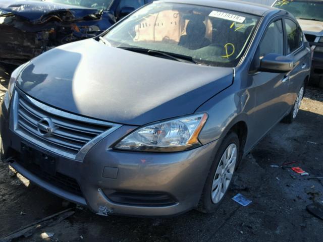 3N1AB7AP6FY230856 - 2015 NISSAN SENTRA S GRAY photo 2